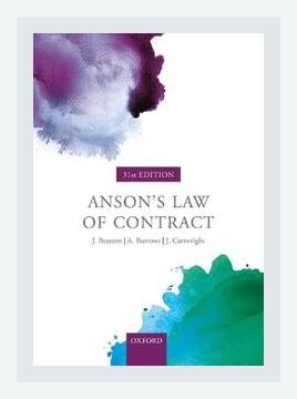 Summary of Anson's Law of Contract by J. Beatson (2021)